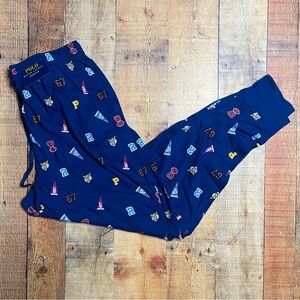 POLO RALPH LAUREN Men's Pep Rally Penant Tiger Jersey Pajama Jogger Pants Blue